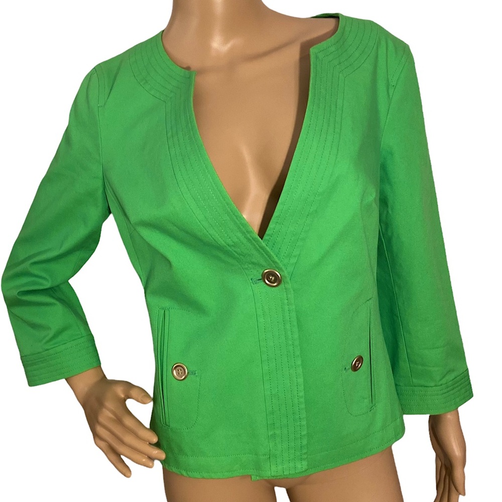 Talbots | Lime Green Single Button Jacket - image 1